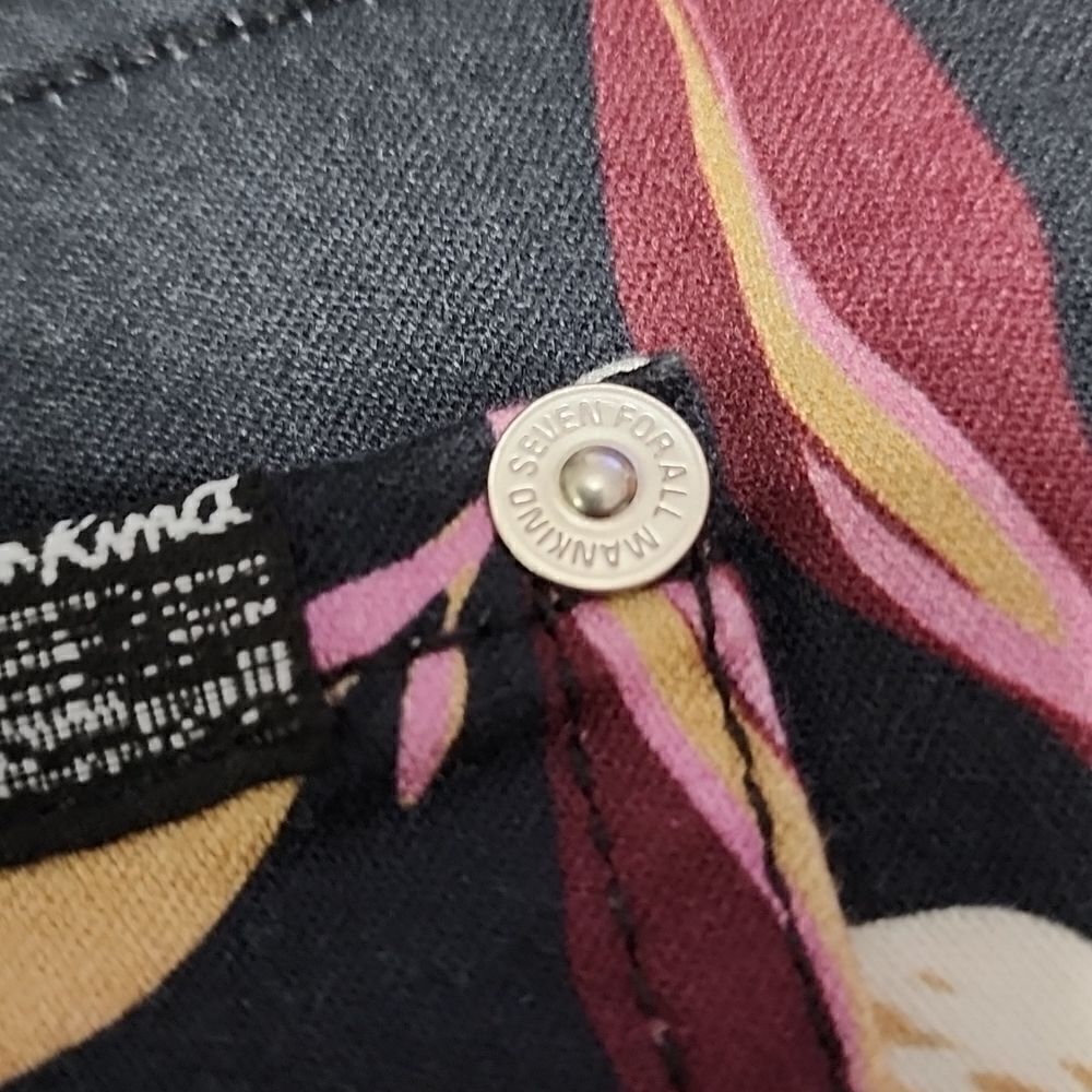 7 for all mankind Navy Blue Floral spring Print Ankle Skinny Jean - Picture 16 of 16